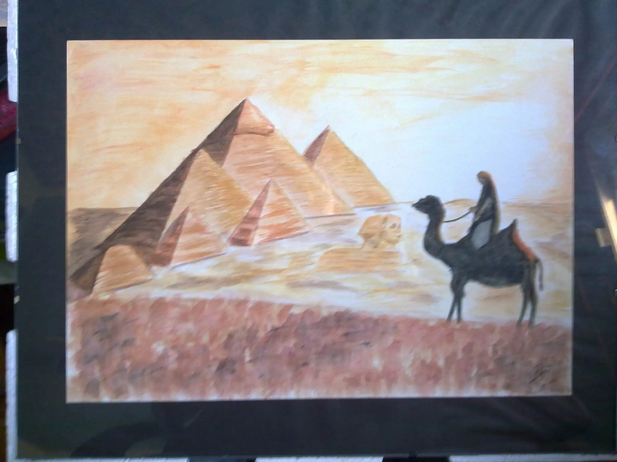 pintura de piramides