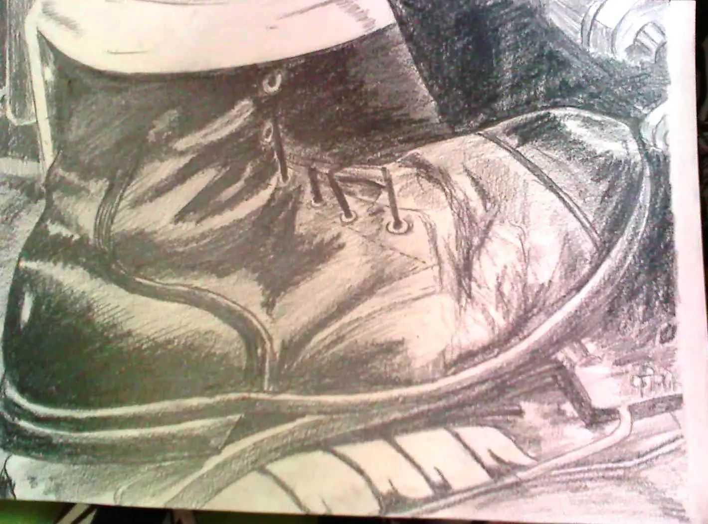 pintura de un zapato