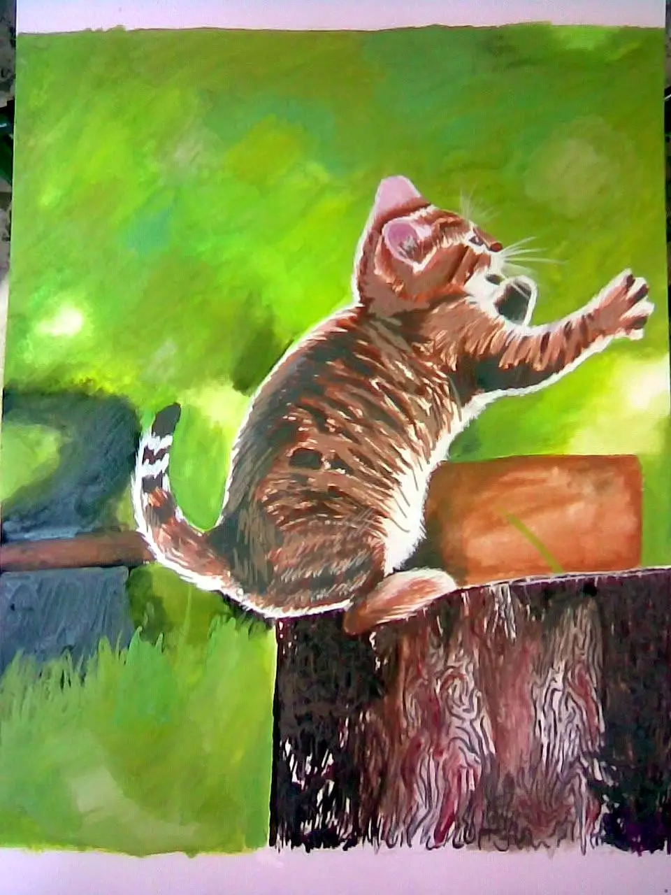 pintura de un gato