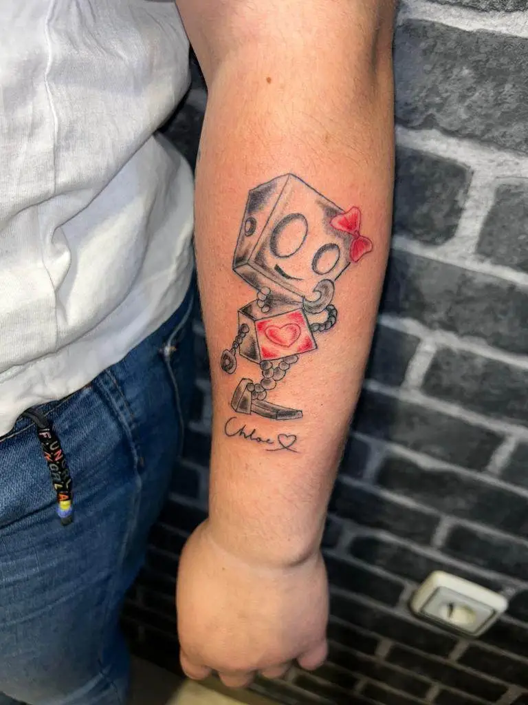 tatuaje de un robot