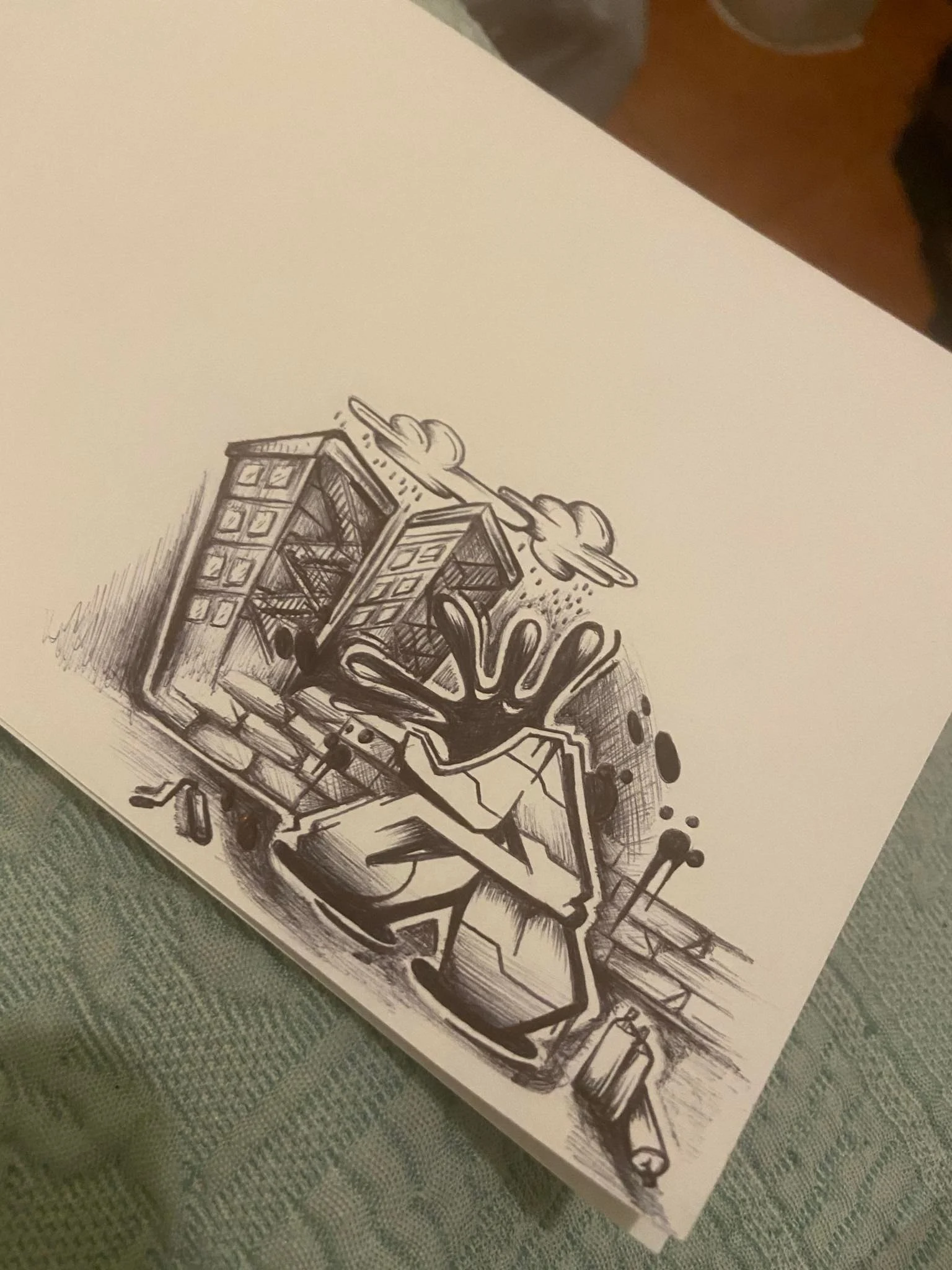un dibujo que representa dos torres