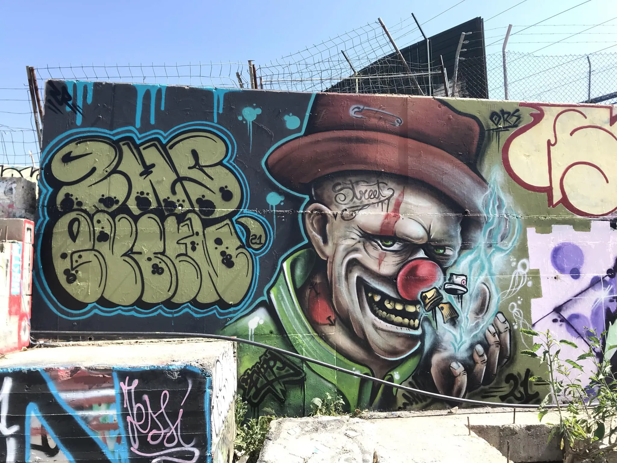 grafiti de un payaso